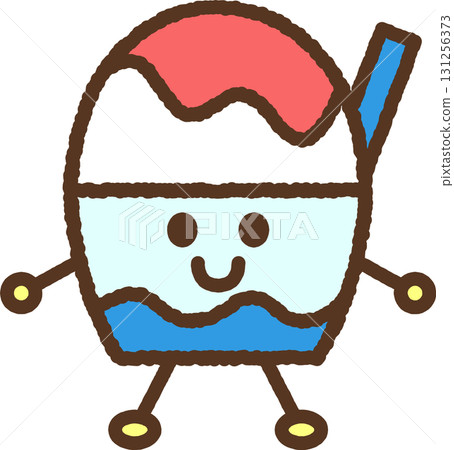 Character-style food icon: Shaved ice 131256373