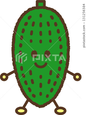Character-style food icon: Bitter melon 131256384