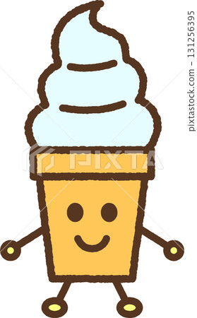 Character-style food icon: Soft serve ice cream Character-style food icon: Soft serve ice cream 131256395