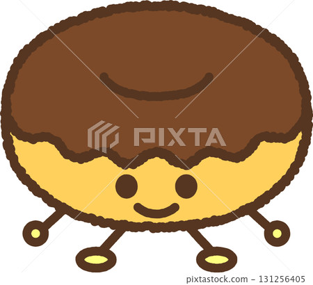 Character-style food icon: Donut Character-style food icon: Donut 131256405