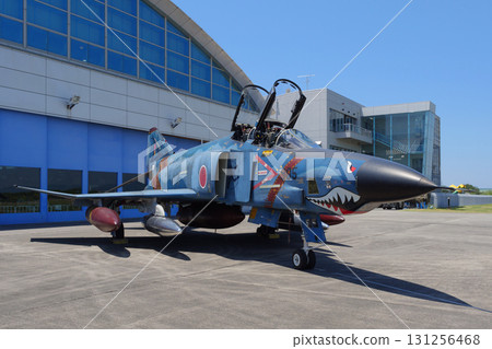 Commemorative painted RF-4E Phantom II aircraft of the Japan Air Self-Defense Force on the apron Commemorative painted RF-4E Phantom II aircraft of the Japan Air Self-Defense Force on the apron 131256468