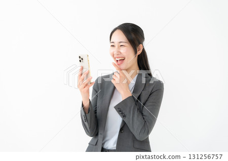 Business woman suit smartphone Business woman suit smartphone 131256757