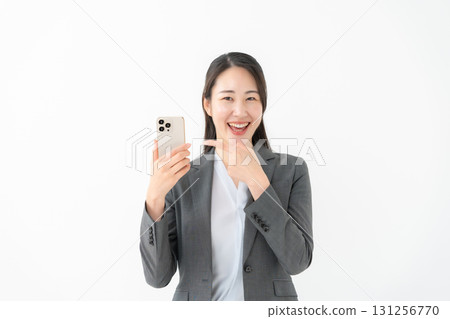 Business woman suit smartphone Business woman suit smartphone 131256770