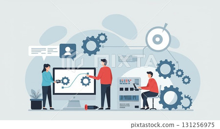 網路維護與 IT 管理插圖 131256975
