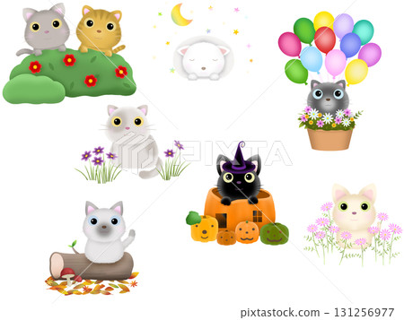 貓無縫圖案 D-1 貓無縫圖案 D-1 131256977