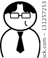商人人物圖示簡單線條畫插圖 131257253