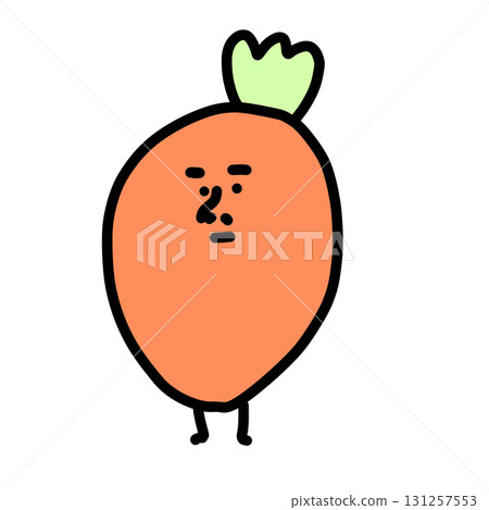 Cute carrot character 131257553