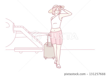 Happy woman excited about summer vacation 131257688