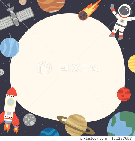 OUTER SPACE frame placeholder template pre-made illustration border note printable memo gretting card themed cute kiddy letter pad OUTER SPACE frame placeholder template pre-made illustration border note printable memo gretting card themed cute kiddy letter pad 131257698