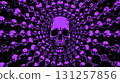 紫色骷髏旭日背景影像 131257856