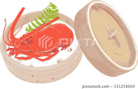 Steamed spiny lobster dish used in New Year's and New Year's osechi cuisine Steamed spiny lobster dish used in New Year's and New Year's osechi cuisine 131258004