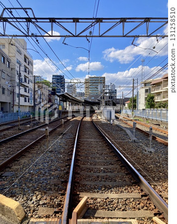 Ichikawa Mama Station seen from the railroad crossing Ichikawa Mama Station seen from the railroad crossing 131258510