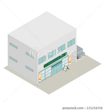 Isometric real estate agency building image material 131258738