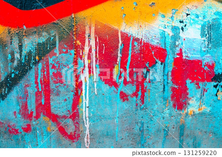 Vibrant Graffiti Texture in Red, Blue, Orange for Urban 90s, Y2K Aesthetic Vibrant Graffiti Texture in Red, Blue, Orange for Urban 90s, Y2K Aesthetic 131259220