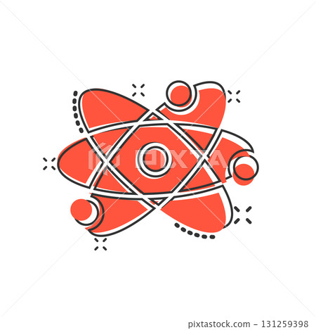 Science icon in comic style. Dna cell cartoon vector illustration on white isolated background. Molecule evolution splash effect business concept. Science icon in comic style. Dna cell cartoon vector illustration on white isolated background. Molecule evolution splash effect business concept. 131259398