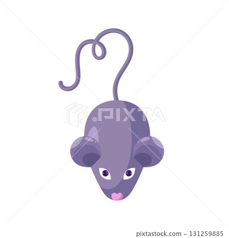 Mouse character in flat style. Mouse or rat mascot. Toy mouse. Vector illustration Mouse character in flat style. Mouse or rat mascot. Toy mouse. Vector illustration 131259885