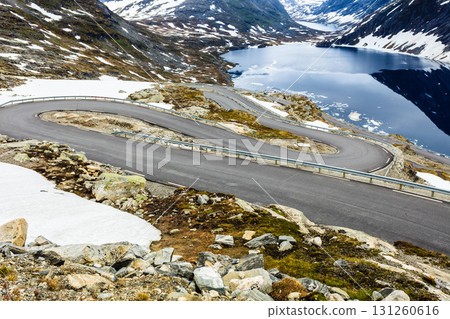 Djupvatnet lake and road to Dalsnibba mountain Norway Djupvatnet lake and road to Dalsnibba mountain Norway 131260616