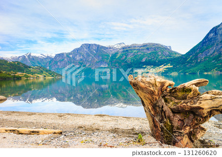 Mountains and lake in Norway, 131260620
