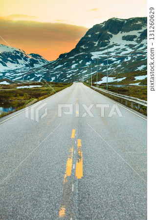road in Hardangervidda plateau in Norway. road in Hardangervidda plateau in Norway. 131260629