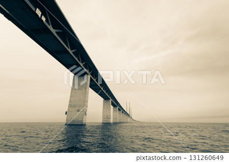 the oresund bridge between denmark and sweden the oresund bridge between denmark and sweden 131260649