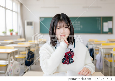 school girl thinking 131260684