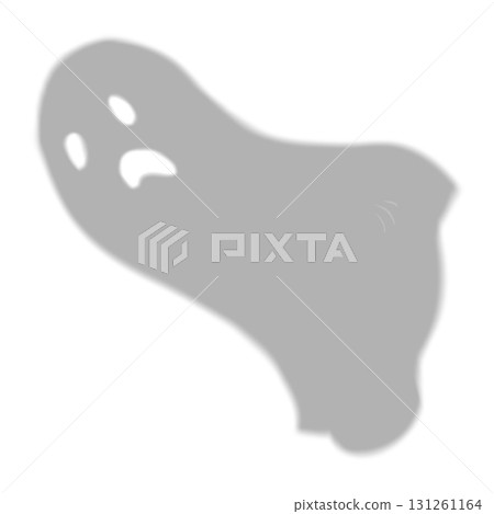 Transparent gray shadow of screaming ghost, overlay effect. Transparent gray shadow of screaming ghost, overlay effect. 131261164