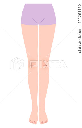 Straight legs, female legs 131261180
