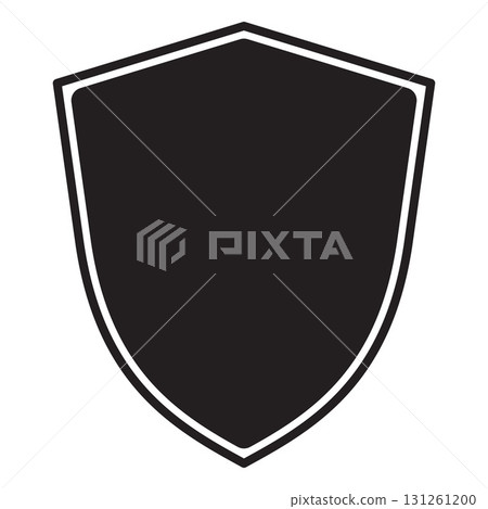 Vector empty black and white frame, shield, for mockup, quality mark, medal, award. Vector empty black and white frame, shield, for mockup, quality mark, medal, award. 131261200