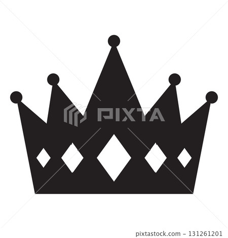 Premium quality badge crown decorated ornament with rhombus vector icon, royal seal, achievement medal black silhouette Premium quality badge crown decorated ornament with rhombus vector icon, royal seal, achievement medal black silhouette 131261201