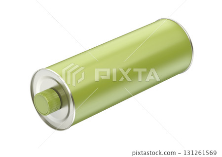 Blank green round tin bottle 131261569