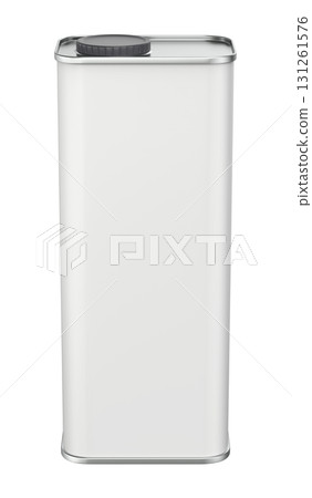 White blank square tin can for olive oil, motor oil or other liquids White blank square tin can for olive oil, motor oil or other liquids 131261576