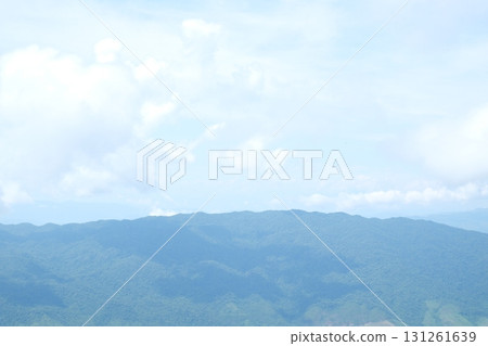 Beautiful view of blue sky with clouds at sunrise. Partly cloudy.Background cloud summer. Cloud summer. Sky cloud clear with sunset. Natural sky cinematic beautiful yellow and white texture background 131261639