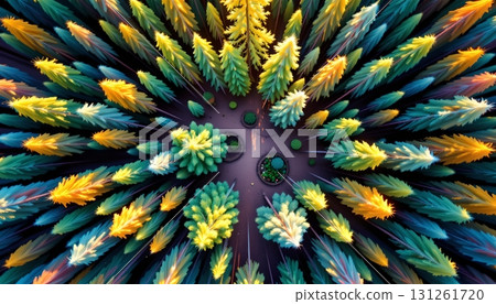 An enchanting scene of a forest, where nature's diversity is on full display 131261720