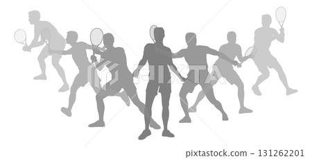 Silhouette Tennis Players Silhouettes Concept Silhouette Tennis Players Silhouettes Concept 131262201