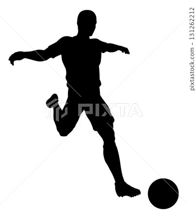 Football Soccer Player Silhouette Man 131262212