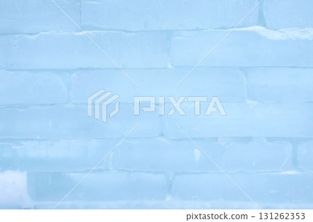 Ice brick wall texture using as background, close-up view. Ice brick wall texture using as background, close-up view. 131262353