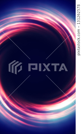 Abstract glowing red and blue luminous ring with dynamic futuristic energy flow Abstract glowing red and blue luminous ring with dynamic futuristic energy flow 131262578