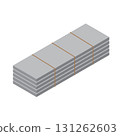 堆疊金屬板的等距插圖 131262603