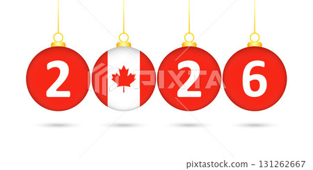 Canada Flag Christmas Balls 2026 Decoration. 131262667