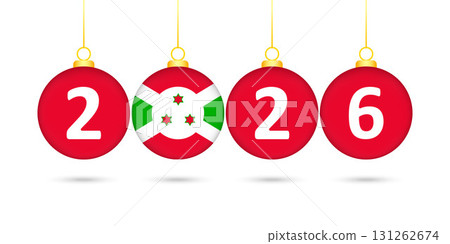 Burundi Flag Christmas Balls 2026 Decoration. Burundi Flag Christmas Balls 2026 Decoration. 131262674