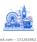 Christmas Market Square with Stalls and Cathedral 131263062