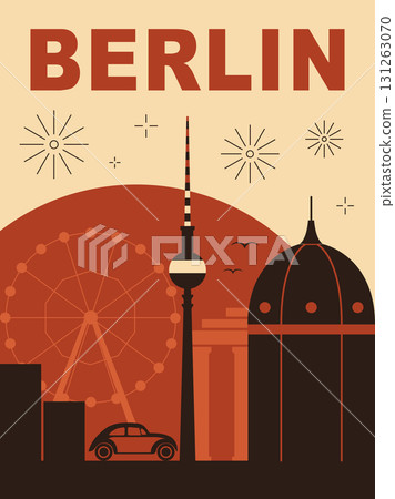 Vintage Style Travel Poster for Berlin 131263070
