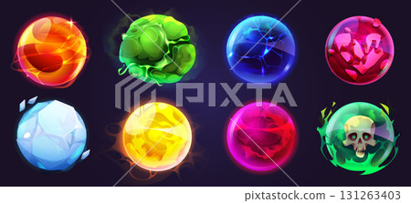 Colorful magic ball fortune spheres Colorful magic ball fortune spheres 131263403