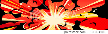 Red anime comic burst background Red anime comic burst background 131263406