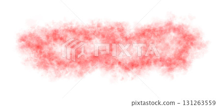Dense red smoke cloud with soft edges and transparency effect on a black background for dramatic, fiery, or intense visual compositions 131263559