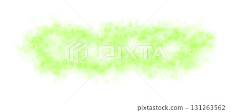 Dense toxic green smoke cloud with soft edges and transparency effect on a black background for horror or sci-fi themes 131263562