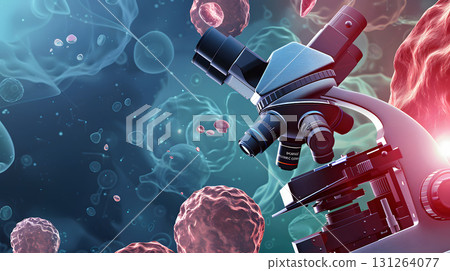 Photo of a cancer biopsy sample being analysis 131264077