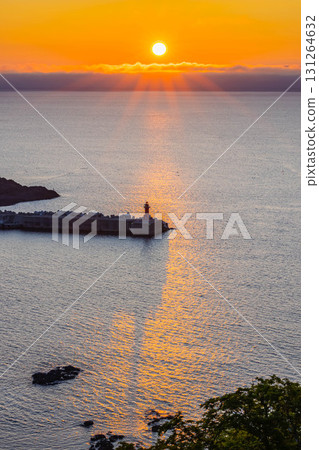 宇登呂漁港的日落 131264632