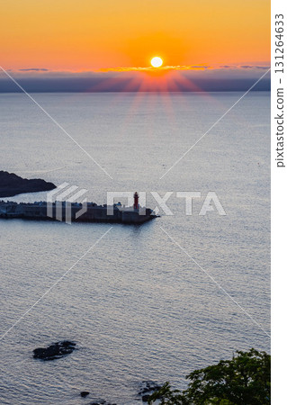 宇登呂漁港的日落 宇登呂漁港的日落 131264633