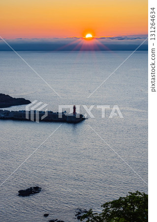 Sunset at Utoro Fishing Port Sunset at Utoro Fishing Port 131264634